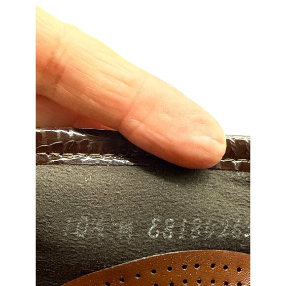 SAS Size 10.5 Crocodile Embossed Slip-On Loafers By SAS Comfortable Loafer Brown - Picture 8 of 10